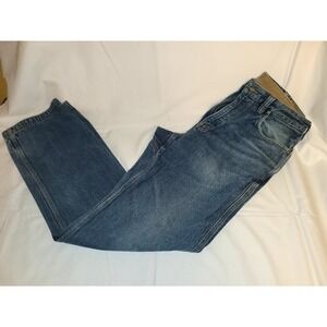Duluth Men's Straight Leg Blue Denim Jeans - 36x36 - Pre Owned - Good Condition